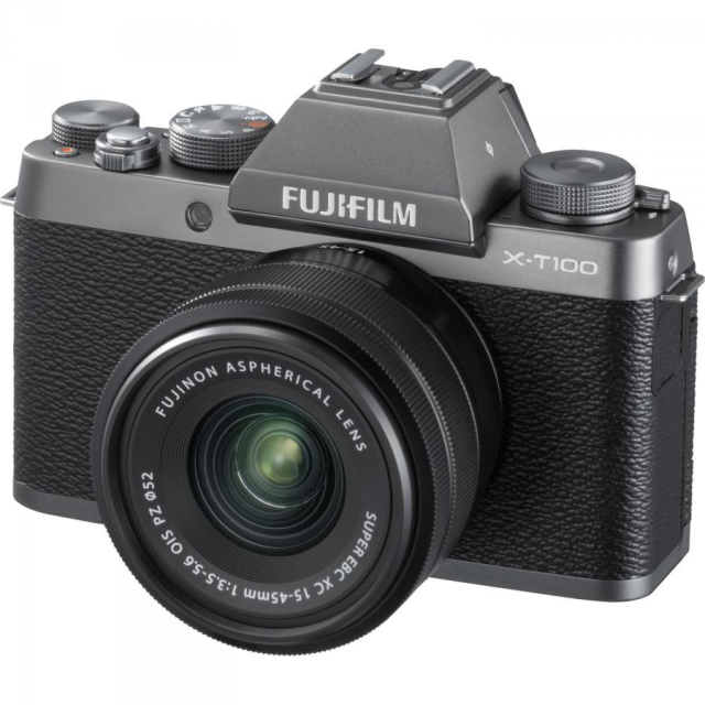 Fujifilm X-T100 silver + XC 15-45mm f/3.5-5.6 OIS PZ